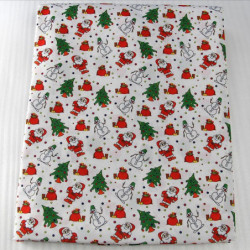 42751 50 X 147cm Glad Jul Santa Claus Serier Tyg Patchwork Tryckt Bomull Tyg För Vävnad Barn Strö