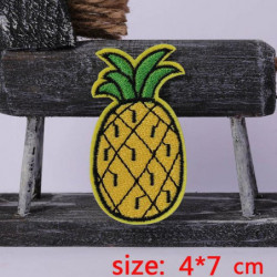 Year 1 St Frukt Ananas Järn På Broderade Lappa För Trasa Tecknad Serie Bricka Plagg Applikationer