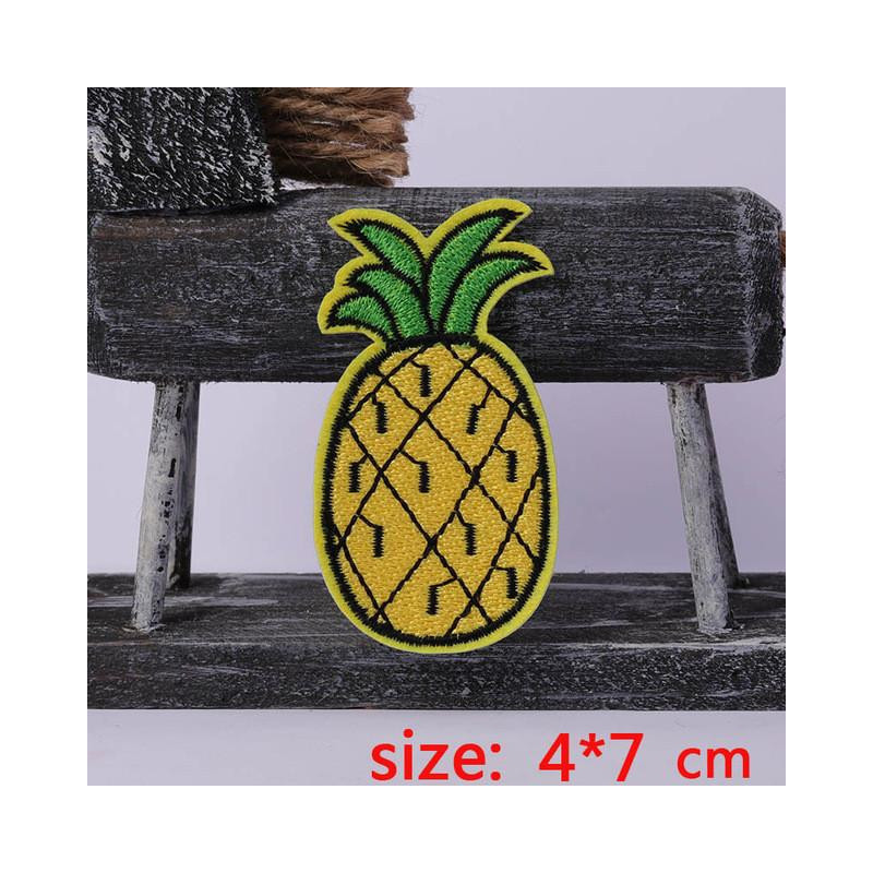 Year 1 St Frukt Ananas Järn På Broderade Lappa För Trasa Tecknad Serie Bricka Plagg Applikationer