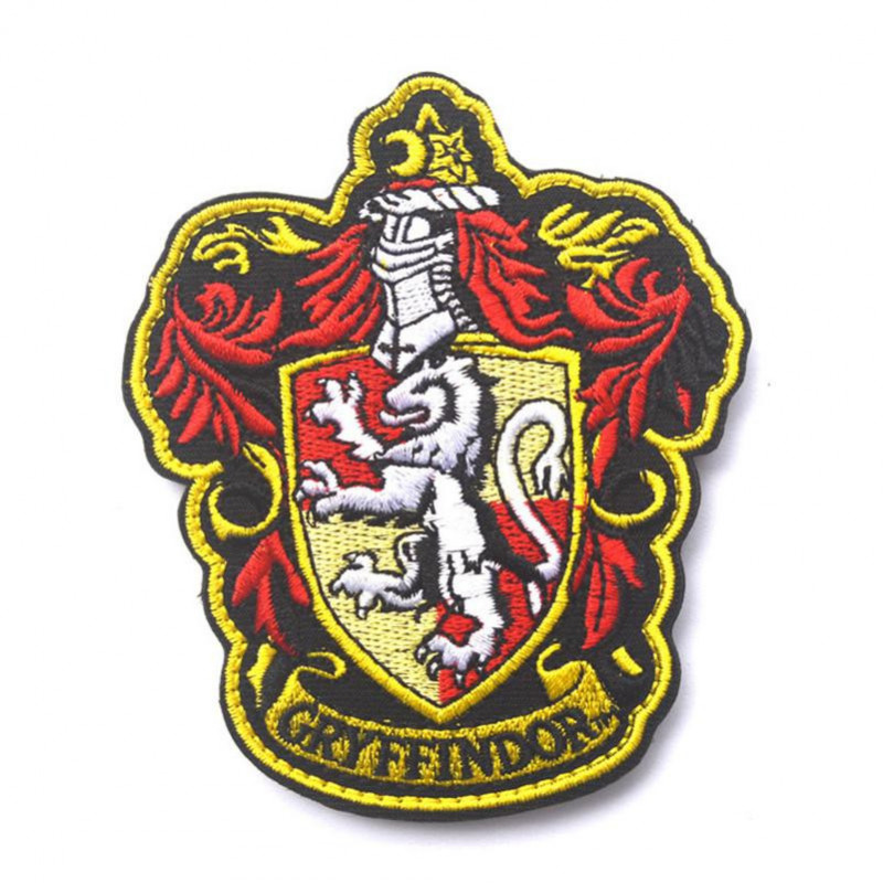 Harry Krukmakare Hus Av Gryffindor Vapen Logotyp Stor Broderade Lappa 10 X 8 6cm Army Moral Taktisk Militär