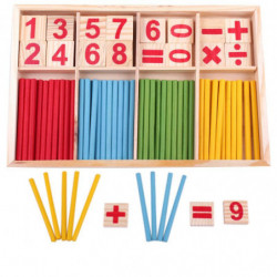Bebis Leksaker Trä Blocks Montessori Pedagogisk Leksaker Matematisk Intelligens Pinne Byggnad Blocks