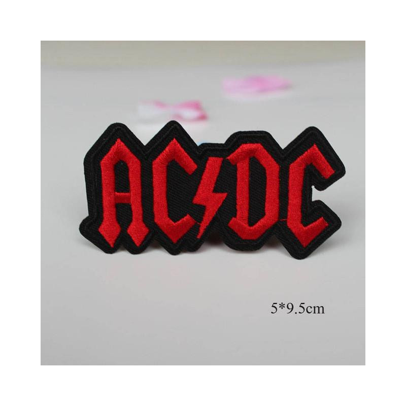 Mode Motiv Acdc Bricka Lappa 1 St Röd Brev Broderad Järn På Plåster För Kläder Plagg Applikationer