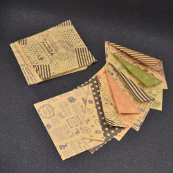 Årgång 6 Designs 60 Ark Dubbel Dubbelsidig Origami Papper Diy Vikta Kraft Papper Hantverk Scrapbooking