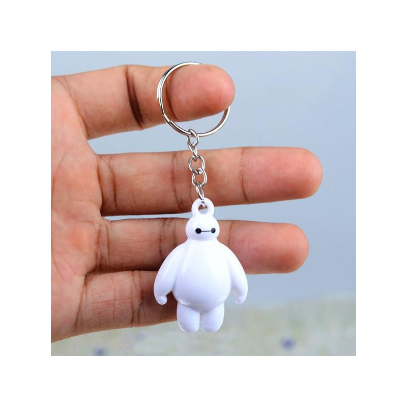 Stor Hjälte 6 Baymax Ckel Kedja 4cm Söt Mini Handling Figur Leksaker Keychain Hängsmycke Födelsedag