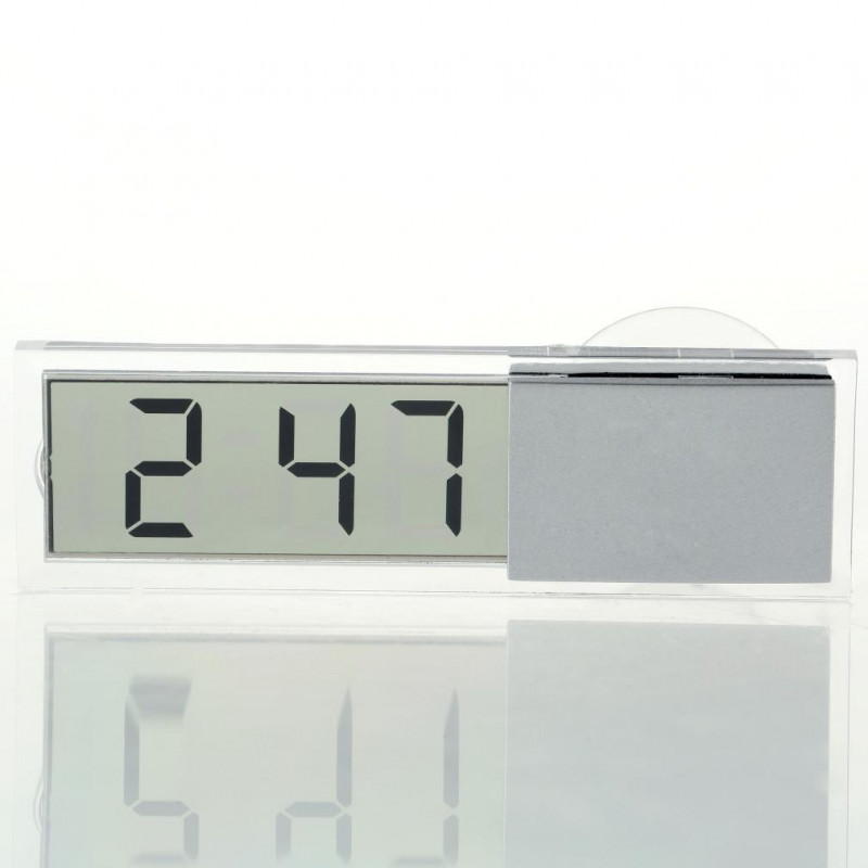 1 St Hållbar Transparent Bil Elektronisk Klocka Mini Lcd Visa Digital Med Parasit Aste Sök