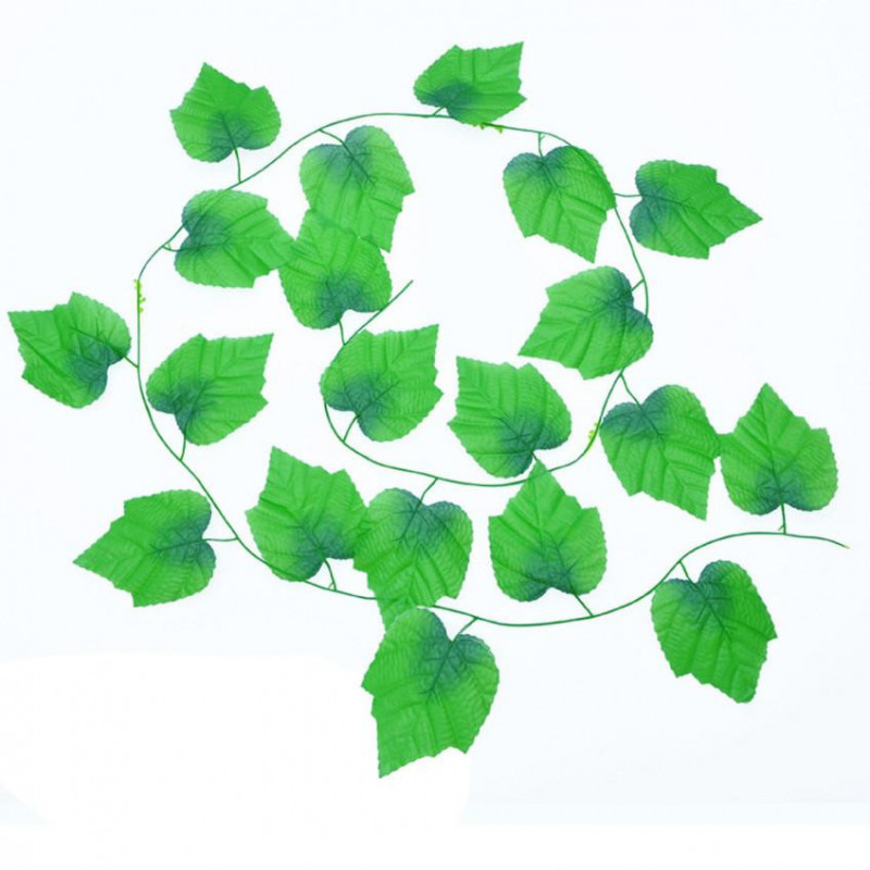 2 4m Lycklig Plast Bröllop Dekoration Artificiell Murgröna Blad Krans Växter Vin Falsk Lövverk Blommor