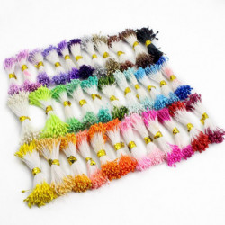 900pcs Massa Slumpmässig Blandad Färger Diy Pärla Blomma Stamen Pistill 1mm Blommig Stamen 11010106