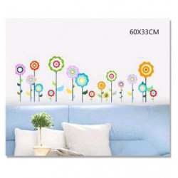 Pott Växt Blomma Fjäril Natur Härlig Fönster Handdrawing Dekal Vil Vägg Sticker Pvc Dekor Dekoration