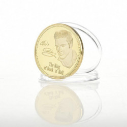 1 St Elvis Esley Minnes Mynt 19351977 De Kung Av N Sten Rulla Guld Minnes Mynt Btc012