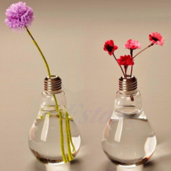E74 Stå Glödlampa Glas Växt Blomma Vas Hydroponic Behållare Pott Hem Dekoration 100ml