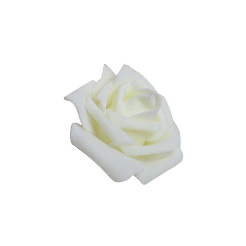 100pcs Skum Reste Sig Blomma Knopp Bröllop Fest Dekorationer Artificiell Blomma Diy Hantverk Krämig