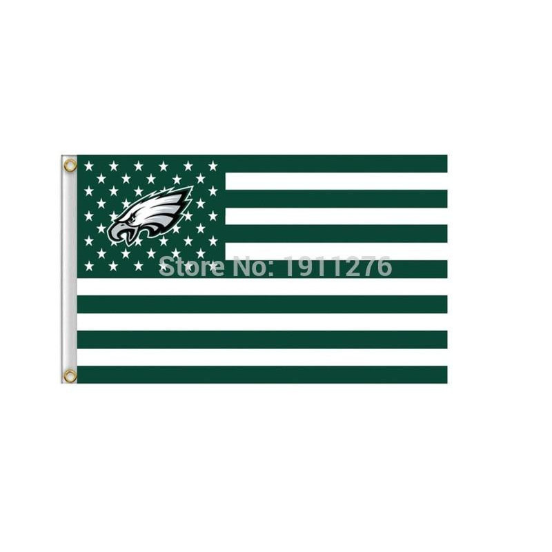 Philadelphia Eagles Med ändrad Oss Flagga Baner Flygande Beställnings Flagga 3ft X 5ft