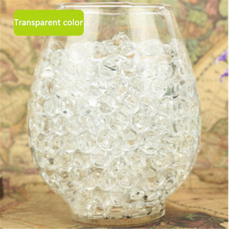1000pcs Vatten Växt Blomma Gelé Kristall Jord Lera Vatten Pearls Gel Pärlor Bollar Dekoration Vas