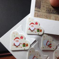 120 St Massa 5 Ark Diy Jul älg Snögubbe Papper Klistermärken För Foto Album Excellent Handarbete