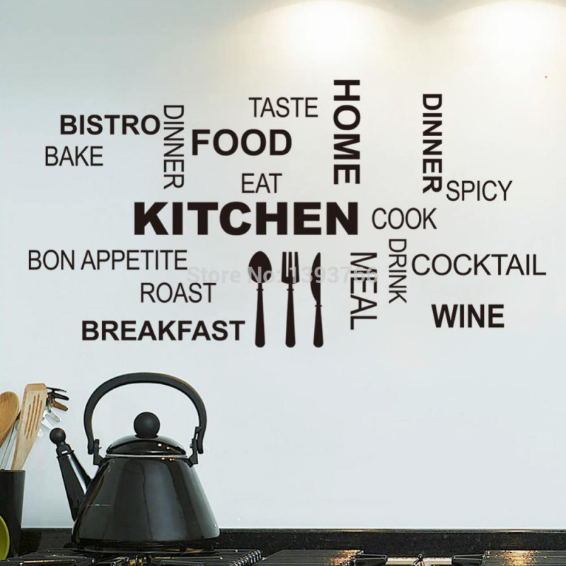 Vil Vägg Konst Vägg Citat Sticker Dinning Kök Avtagbar Dekor Mural Dekaler