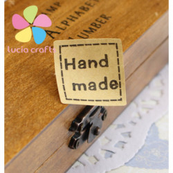 Söt Fyrkant Sticker För Handgjort Odukter Hand Gjord Dekal 96pcs 3 Ark 19050028 2