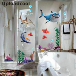 Uploadcool _ Kreativ Nemo Fisk Botten Tecknad Serie Nemo Bad Vägg Sticker Avtagbar Tt Dekorerad Kid