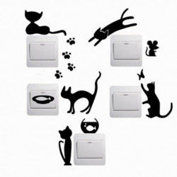 Kärlek Hem 5pcs 23x13cm Avtagbar Söt Härlig Katt Växla Vägg Sticker Vil Dekal Hem Dekor Vinilos