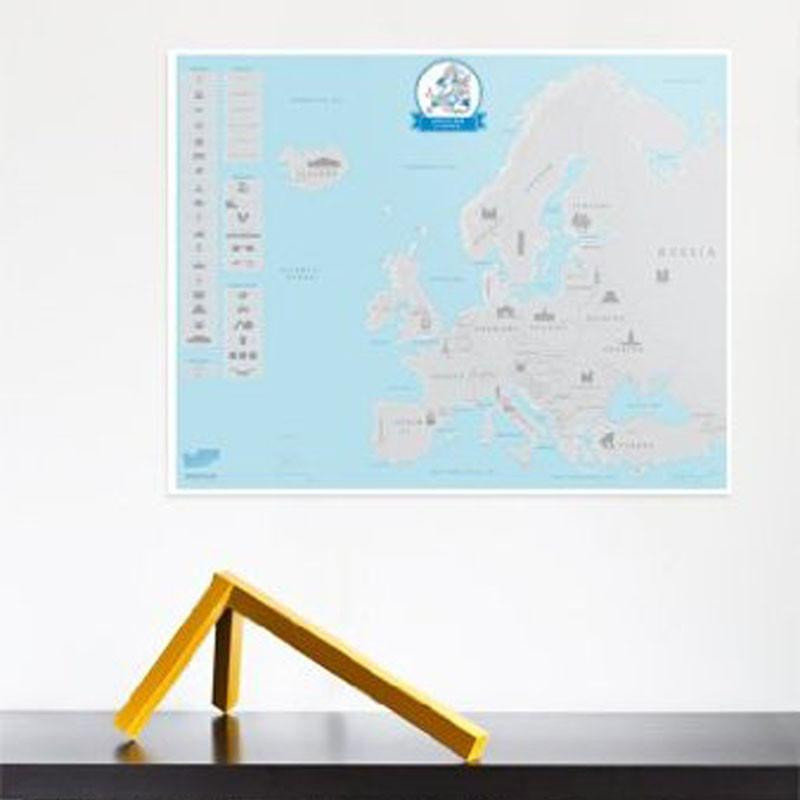 Kreativ Repa Europa Karta Diy Konst Papper Resa Semester Personlig Markera Vägg Dekoration