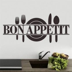 Franska Frankrike Bon Aptit Kock Verktyg Kök Rum Mat Lagra Dekal Vägg Dekal Restaurang Dining Hall