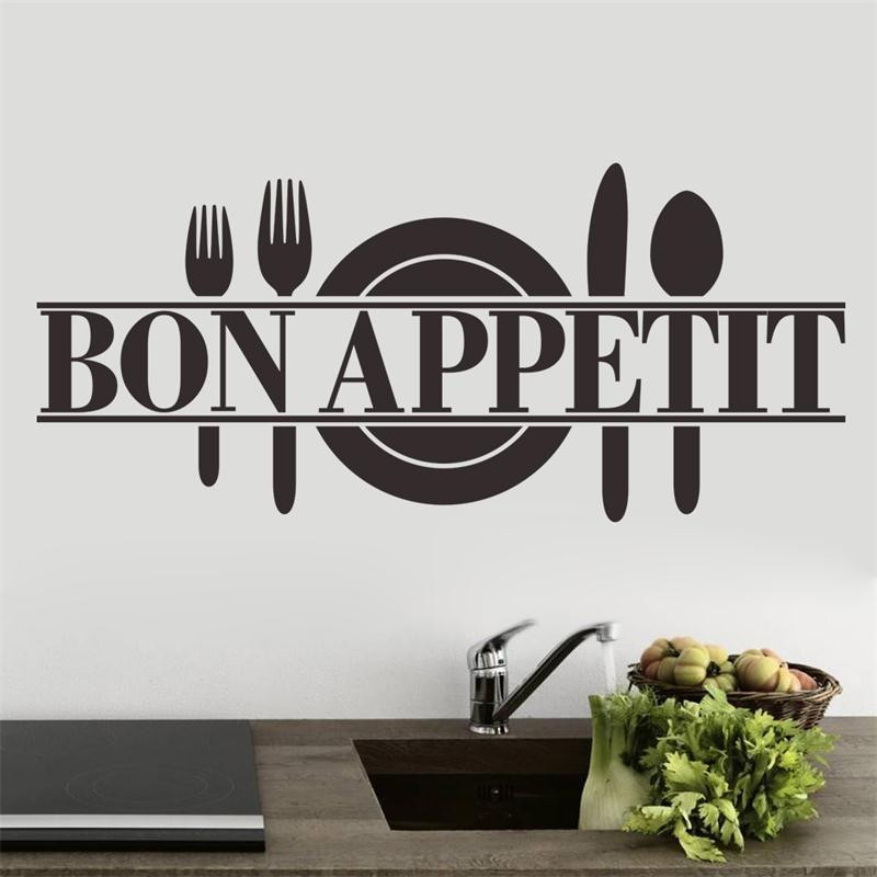 Franska Frankrike Bon Aptit Kock Verktyg Kök Rum Mat Lagra Dekal Vägg Dekal Restaurang Dining Hall