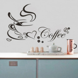 Diy Konst Vägg Sticker Avtagbar Kök Dekor Kaffe Kopp Hem Dekaler Vil Konst Vägg Sticker