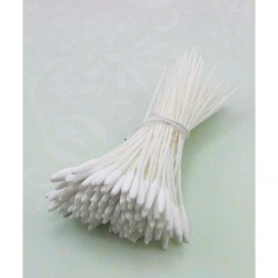 288pcs 2mm Matte Vit Enda Huvud Blomma Ståndare Diy Pistill Kaka Dekor Hantverk 11020218 288