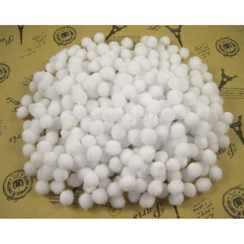 500pcs Massa Cirka 58mm Vit Pompom Päls Boll 22010007 58d500