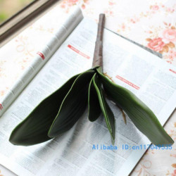 1 Pcs Artificiell Grön Fjäril Orkide Blad Plast Blomma Blad Hem Bröllop Fest Dekoration F11