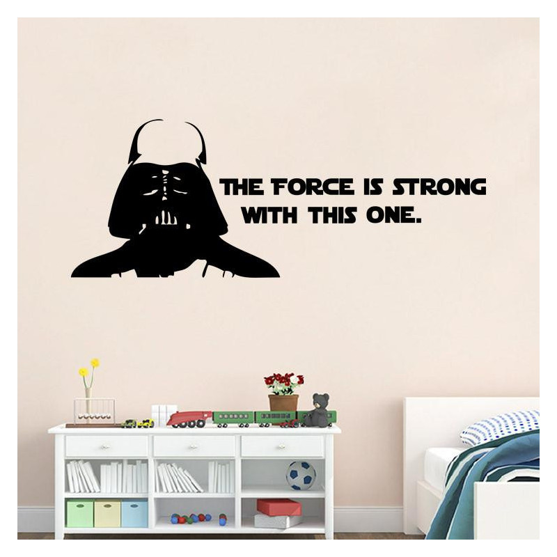 Stjärna Krig De Tvinga Väcker Karaktär Darth Vader Citat Mönster Avtagbar Hem Dekor Vägg Dekal Kreativ