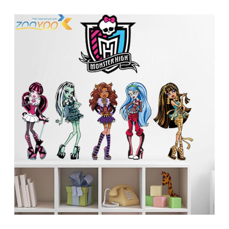 Monster Hög Hem Dekaler Populär Tecknad Serie Dekorativ Pvc Vägg Dekal För Barn Rum 1416 Mural Konst
