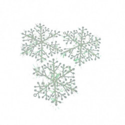Kärlek Hem 11 Cm 3pcs Jul Träd Ornament Jul Snöflinga Jul Träd Hängande Dekoration