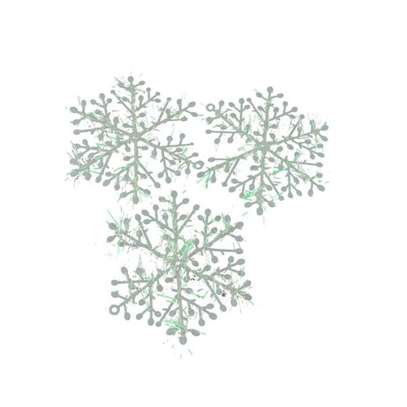 Kärlek Hem 11 Cm 3pcs Jul Träd Ornament Jul Snöflinga Jul Träd Hängande Dekoration