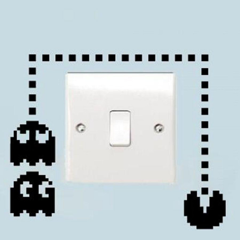 Dekorativ Vil Pac Man Dekal Sticker För Switchar Eller Sockets