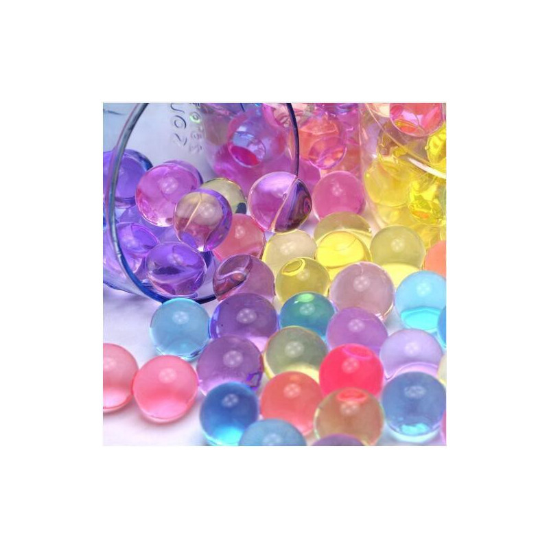 100pcs 1012mm Pärla Form Mjuk Kristall Jord Lera Barn Leksak Växa Vatten Bollar Hydrogel Gel Vatten