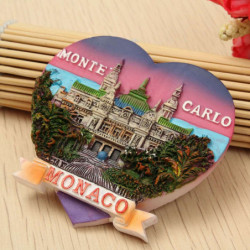 Kylskåp Magnet 3d Harts Årgång Resa Plats Kylskåp Turist Souvenir Favorit Monaco Monte Carlo Spelande