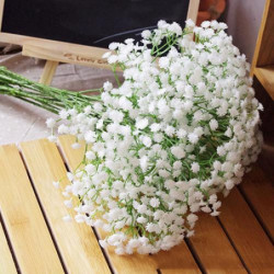 Newunique 1 Huvud Artificiell Baby 39 S Andetag Gypsophila Silke Blomma För Fest Bröllop Hem Dekoration