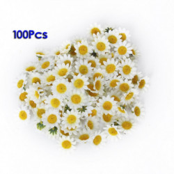 Fjs Cirka 100pcs Artificiell Gerbera Daisy Blommor Beger Sig För Diy Bröllop Fest