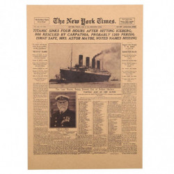 1 St York Times Kraft Papper Bar Affisch Retro Historisk Ögonblick Affisch Dekorativ Vägg Sticker
