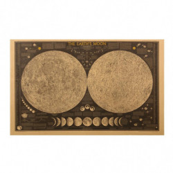 1 St Årgång Affisch Klot Värld Karta Måne Lunar Affisch Karta Vägg Sticker Tapet Konst Affischer