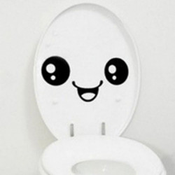 Super Handla Härlig Leende Ansikte Vägg Klistermärken Vägg Sticker Toliet Sticker Kylskåp Tvättning