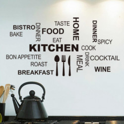 2015 Modern Romantisk Kök Restaurang Vil Klistermärken Vägg Dekaler Kök Dekor Mural Tapet