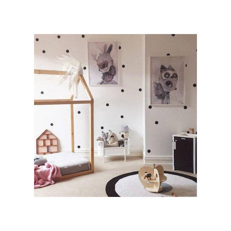 Polka Dots Vägg Sticker Iwall Sticker Bebis Barnkammare Dots Vägg Dekal Avtagbar Lätt Vägg Dekor