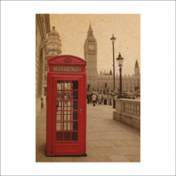 Årgång Stor Ben Telefon Bås Retro Papper Posters Vägg Klistermärken Hem Dekor Vägg Dekal London