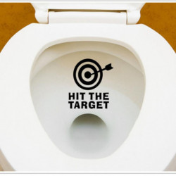 12 X 11cm Diy Pil Target Toalett Sittplats Badrum Sticker Hem Kylskåp Vägg Dekal Konst Pegatinas De