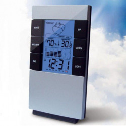 Digital Lcd Klocka Hymeter Fuktighet Termometer Temperatur Meter Inomhus Klocka