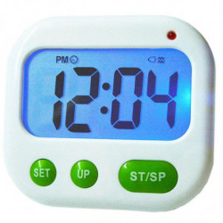 Digital Lcd Larm Klocka 24 Timmar Kök Sport Nedräkning Timer Musik Vibration