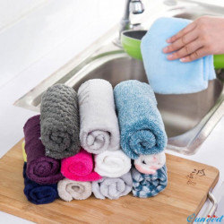 10 St Hög Effektiv Antifett Färg Maträtt Trasa Bambu Fiber Tvättning Handduk Magi Kök Rengöring