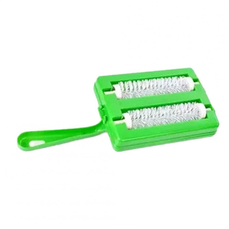 Handheld Matta Tabell Smula Sweeper Plast Dubbel Borsta Rengöringsmedel Samlare Vält Hem Rengöring