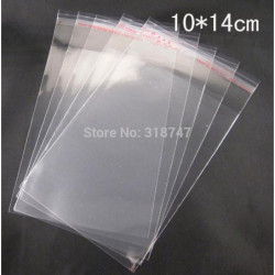 100pcs Massa 10 X 14cm Klar Lagring Väska Själv Lim Täta Plast Påsar Paket 19010004 10 X 14d100